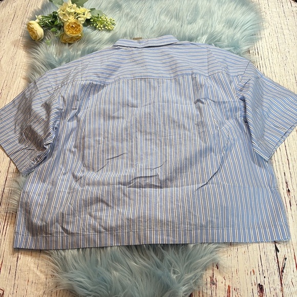 NWT J. Crew Cotton Poplin Button Striped Pajama Shirt sz S - Picture 10 of 10